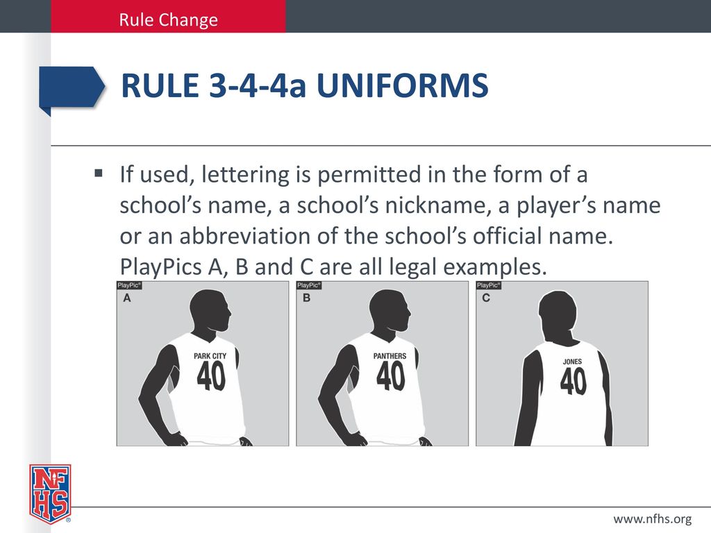 Nfhs uniform rules basketball shorts hotsell